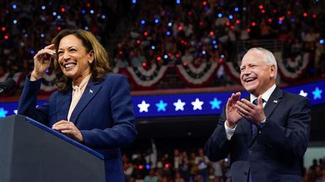 Kamala Harris Holds A Campaign Rally With Her Newly Chosen Vice