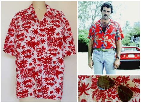 Vintage Hawaiian Shirt/ Magnum PI Cotton Aloha Shirt/ Tropical | Etsy ...