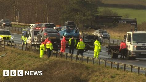 M4 Crash One Dead And One Injured In Four Vehicle Collision Bbc News