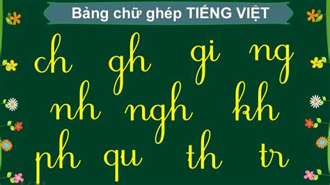 Thanh nấm Bảng chữ ghép tiếng việt 11 phụ âm ghép trong tiếng việt