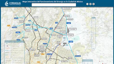 Mapa interactivo del drenaje en la ciudad de México