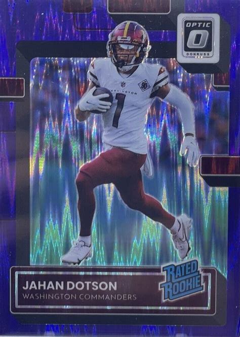 Jahan Dotson 2022 Optic 210 Purple Shock Price Guide Sports Card