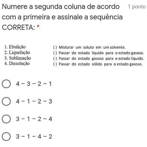 Enumere A Segunda Coluna De Acordo Com A Primeira