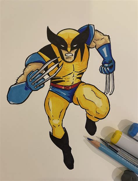 Found some free time to draw Wolverine! : r/Marvel