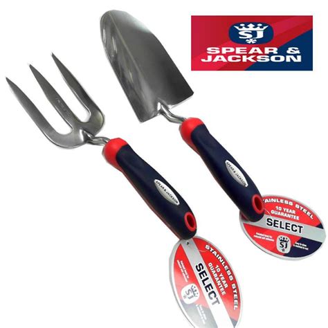 Spear And Jackson Gardeners Select Stainless Steel Hand Trowel And Fork Set