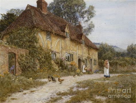 Old Kentish Cottage Painting by Helen Allingham