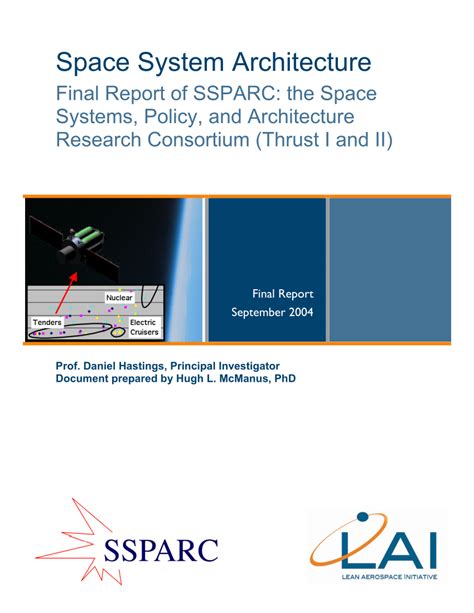 (PDF) Space System Architecture: Final Report of SSPARC: the Space ...