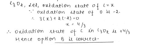 Oxidation number of carbon in carbon suboxide (C_{3}O_{2}) is