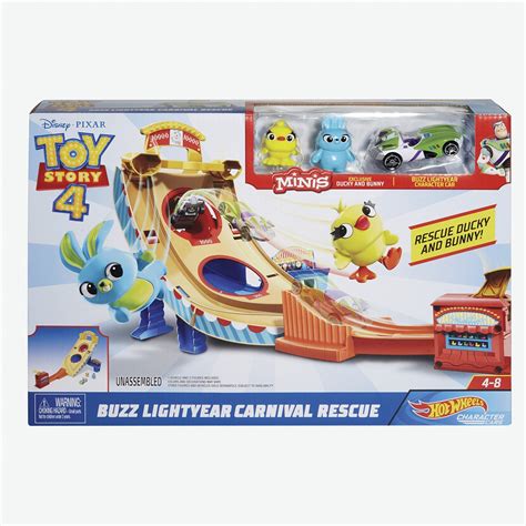 Hot Wheels Toy Story Buzz Lightyear Carnival Rescue Trackset BIG W