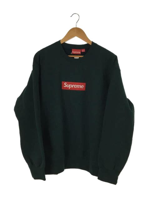 Supremeシュプリーム 22fwbox Logo Crewneckスウェットlコットンgrn 古着の販売・通販なら