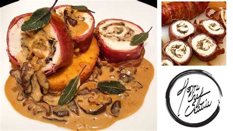 Chicken Roulade With Shiitake Mushrooms Sage And Prosciutto Youtube