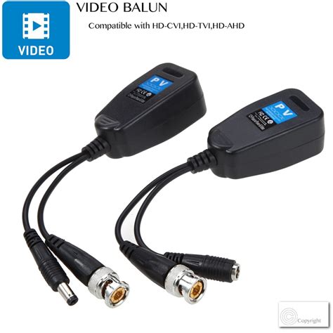 10 Pair Passive Video Power Balun Upgraded 1080P 5MP BNC To RJ45 Long