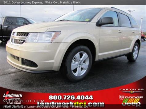 White Gold Metallic 2011 Dodge Journey Express Black Interior