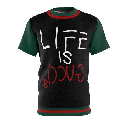 Life Is Gucci All Over Print Shirt Inspired By The Gucci Life Etsy