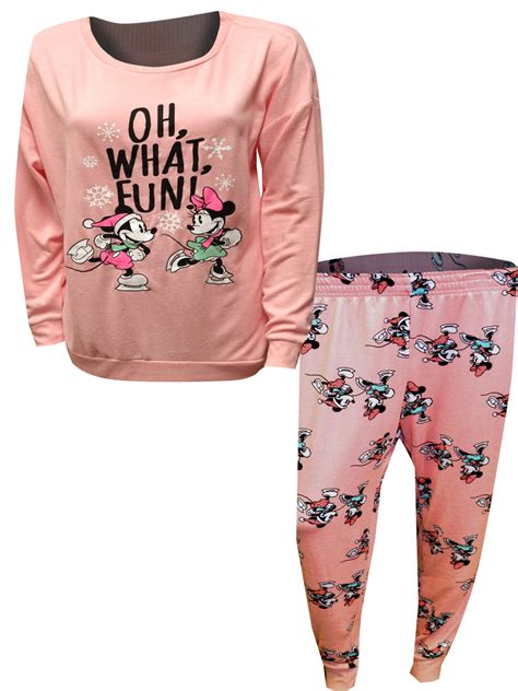 Minnie And Mickey Mouse Oh What Fun Holiday Pajama Set