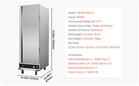 Vevor Hot Box Food Warmer Tier Concession Warming Cabinet With Water Tray Vevor Ca