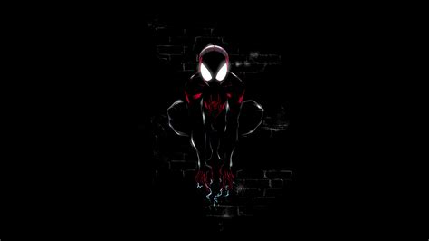 Miles Morales Wallpaper 4K, Spider-Man, Dark