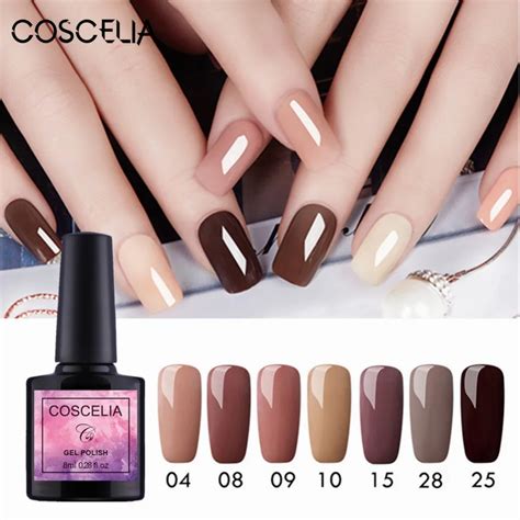 8 Ml Coscelia Cream Color Series Nail Gel Polish Top Coat Base Coat