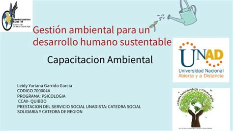 Gesti N Ambiental Para Un Desarrollo Humano Sustentable