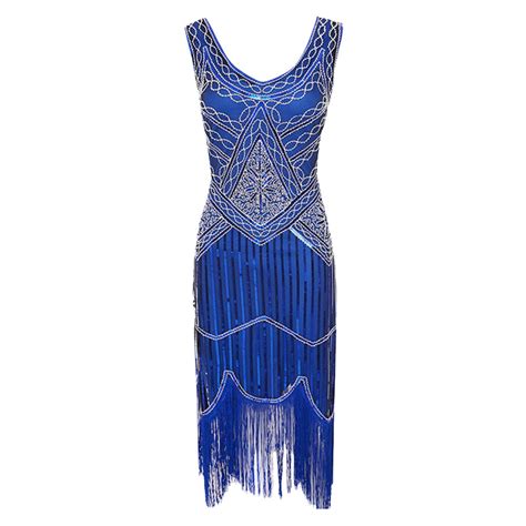 Gamivast Women S S Vintage Sequin Embellished Flapper Mini Dress