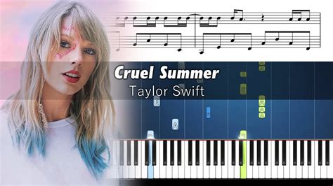 Taylor Swift - Cruel Summer - Piano Tutorial with Sheet Music Acordes - Chordify