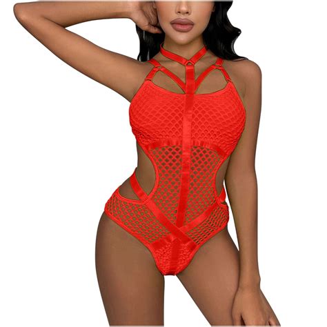 Ruimatai Promotional Lingerie Set Lace Nighty Teddy Lingerie Mesh Plus Size Womens Hanging Neck