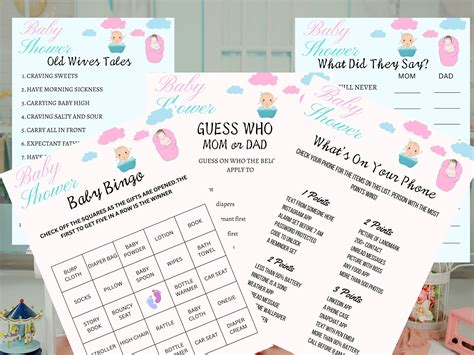 Twin Baby Shower Games Baby Shower Baby Shower Favors baby Shower Gift ...