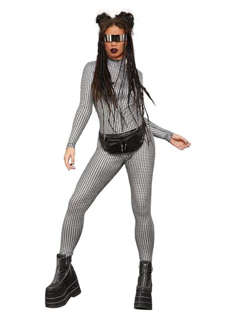 Fever Miss Whiplash Disco Holographic Costume Au