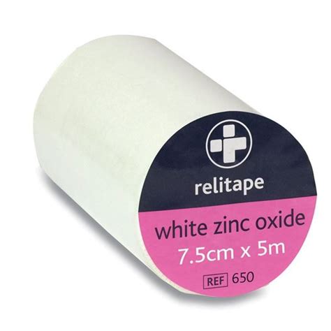 EuroPharma Reliance Medical Zinc Oxide Plaster Tape 2 5Cmx First Aid