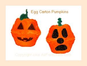 Egg Carton Pumpkins - All Free Crafts