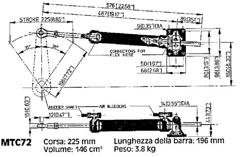 Cilindro Mtc72 Timonerie Idrauliche Entrobordo Vetus MTO Nautica Store