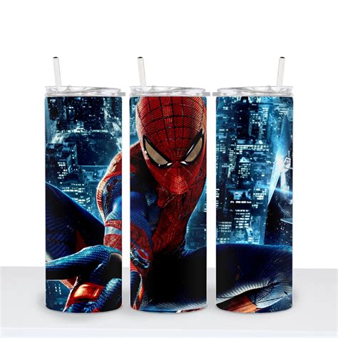 Spider Man Tumbler Classic Spider Man Water Bottle 20 Oz Etsy