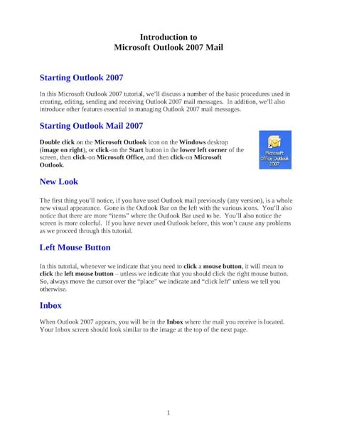 DOC Outlook 2007 Tutorial DOKUMEN TIPS