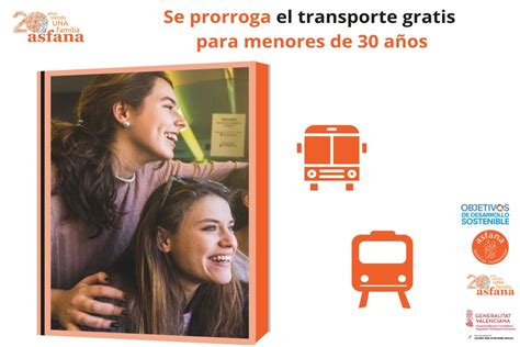 Se prorroga el transporte gratis para menores de 30 años ASFANA