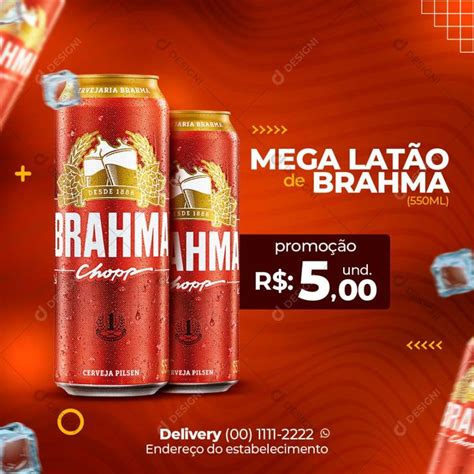 Post Distribuidora Mega Lat O Brahma Social Media Psd Edit Vel