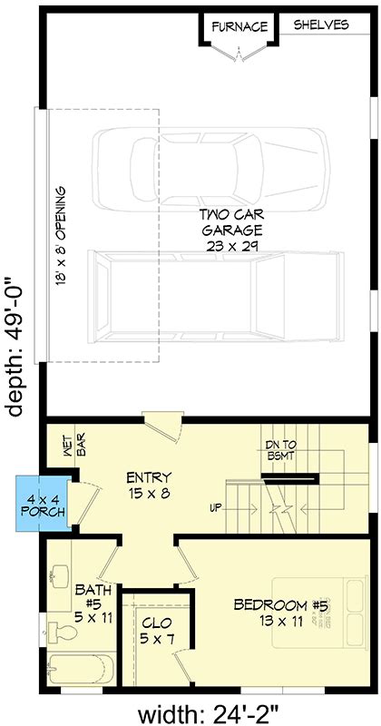 3-Story Contemporary House Plan with Unfinished Basement - 2342 Sq Ft ...