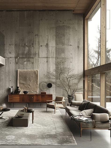 16 Living Rooms With Brutalist Design - TastyInteriors