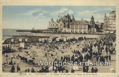 La Digue Le Kursaal Et La Plage En Pleine Saison Ostende Belgium