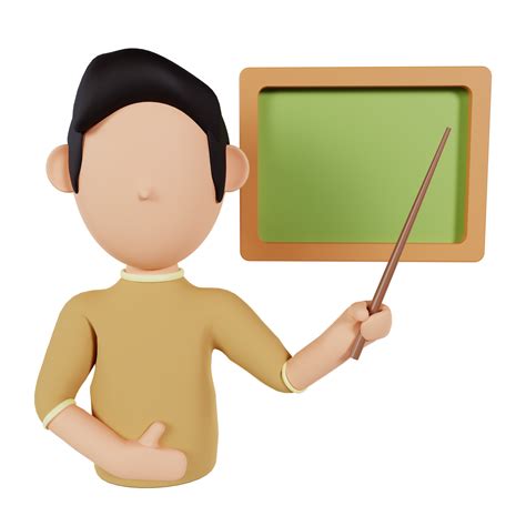 3D Man Pointing To The Board Illustration Premium PNG 11858501 PNG