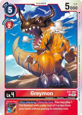 Greymon Blast Ace Double Pack Set Classic Collection Digimon Card