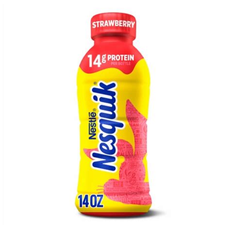 Nesquik Strawberry Milk Ready To Drink Low Fat Milk Oz King Soopers