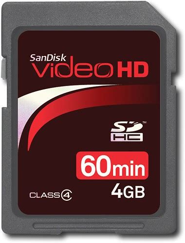 Best Buy SanDisk Video HD 4GB Secure Digital High Capacity Memory Card