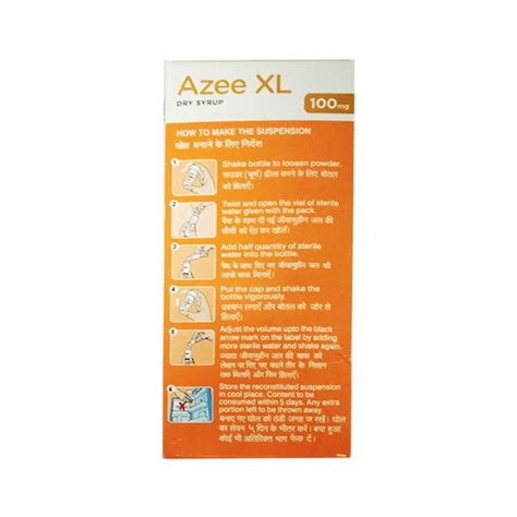 Buy AZEE XL PEPPERMINT FLAVOUR 100mg Dry Syrup 30ml Online At Upto 25