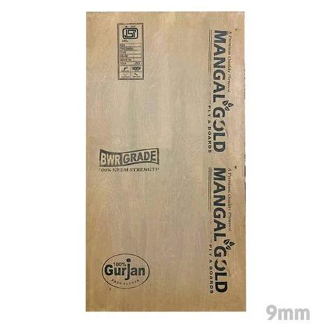 9mm Mangal Gold BWR Grade Gurjan Plywood For Furniture At Rs 75 Sq Ft