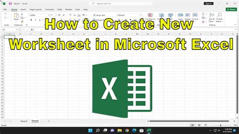 How To Create New Worksheets In Microsoft Excel Tutorial Youtube