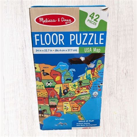 Melissa Doug Toys Melissa Doug Usa Map Giant Cardboard Floor