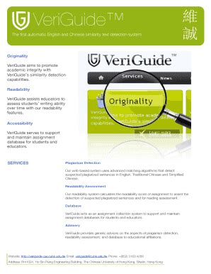 Veriguide Cuhk Fill Online Printable Fillable Blank Pdffiller