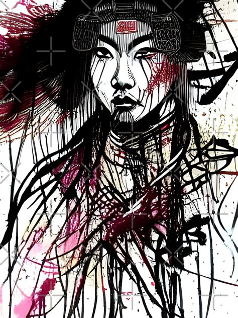 Japanese Samurai Painting T Shirt For Sale By Ravenglow Redbubble