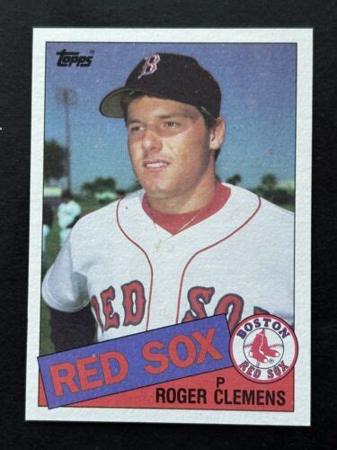 1985 Topps Baseball Rookie Card 181 Roger Clemens Boston Red Sox ExMt