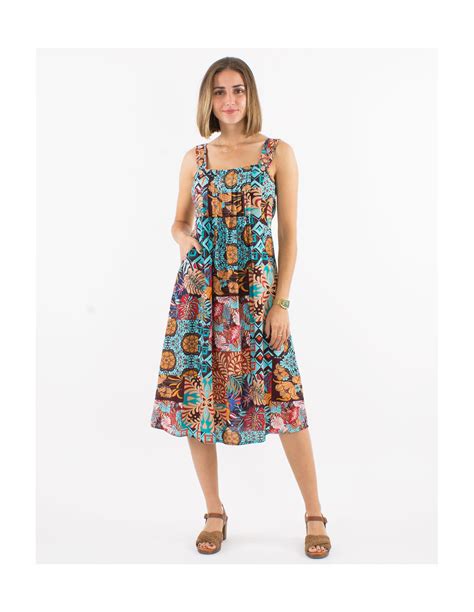 Robe Imprim Patchwork Pliss E Sur Le Devant